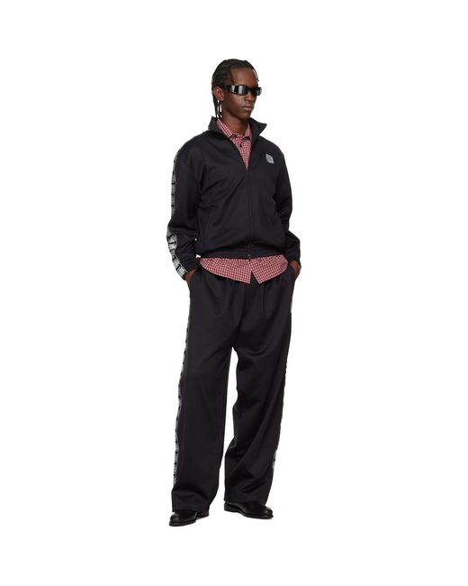 Vetements Black Biker Cross Tape Zip-Up Track Jacket for men