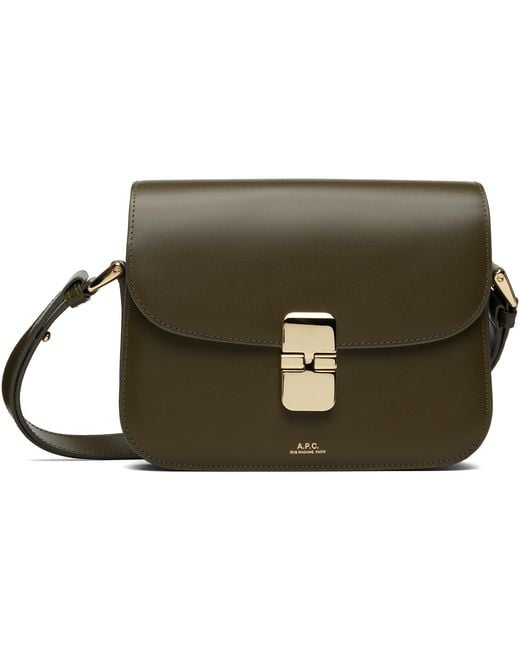 A.P.C. Green Khaki Grace Small Bag