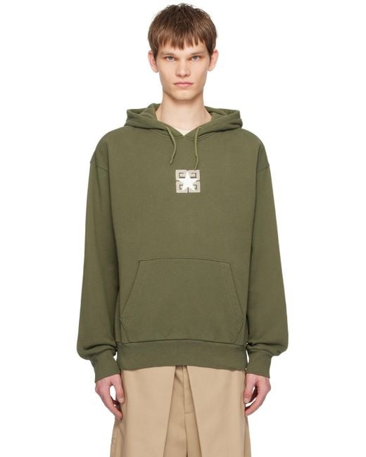 Givenchy Green 4G Stars Hoodie for men