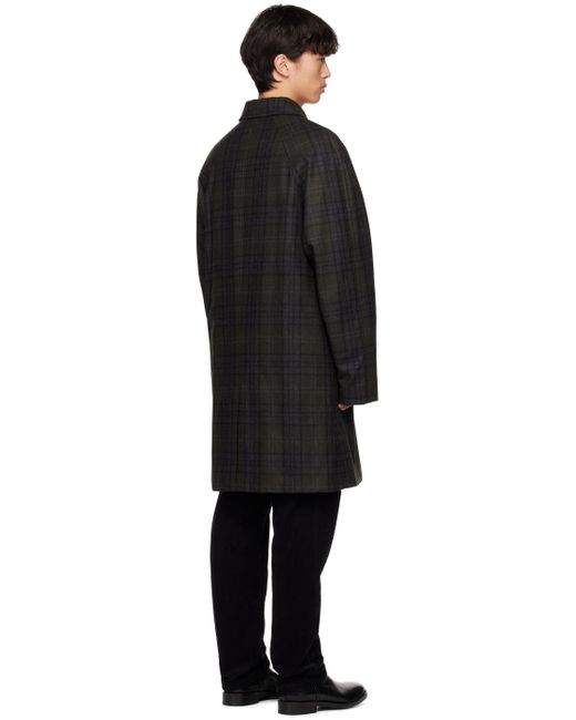 A.P.C. Black . Khaki Maxime Coat for men