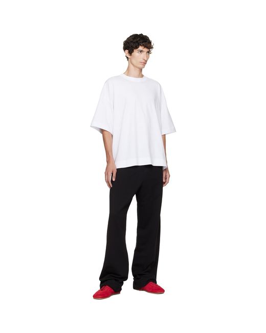 Dries Van Noten White Dropped Shoulder T-Shirt for men