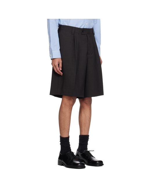 mfpen Black Classic Shorts for men