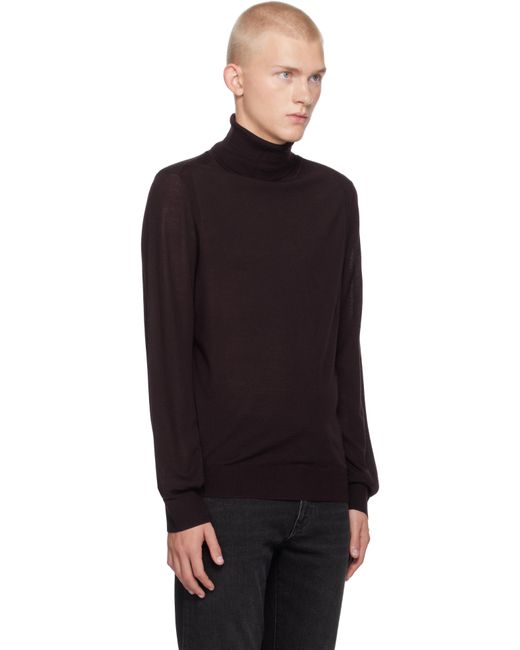 Paul Smith Black Roll Neck Turtleneck for men