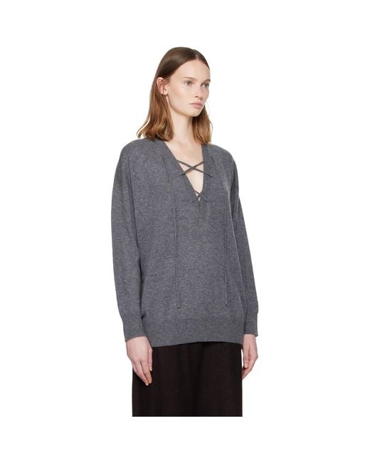 Lisa Yang Gray Erna Sweater