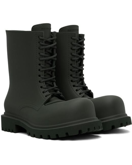 Balenciaga Black Khaki Steroid Boots for men