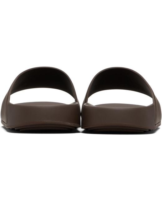 Givenchy Black Rubber Label Mule Slides for men