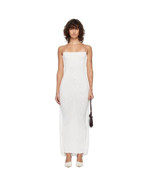 Jacquemus Black Off- 'The Plumetis Knit' Maxi Dress