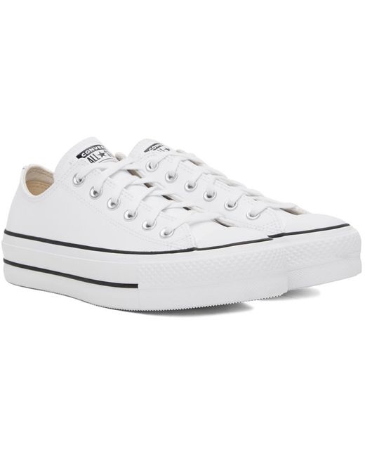 Baskets Basses Chuck Taylor All Star Blanches En Cuir À Plateforme Converse pour homme en coloris Black