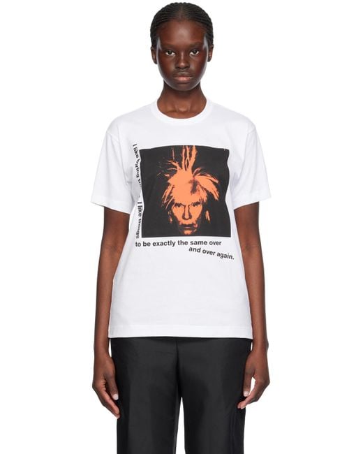 Comme des Garçons Black Comme Des Garçons Shirt White Andy Warhol T-shirt