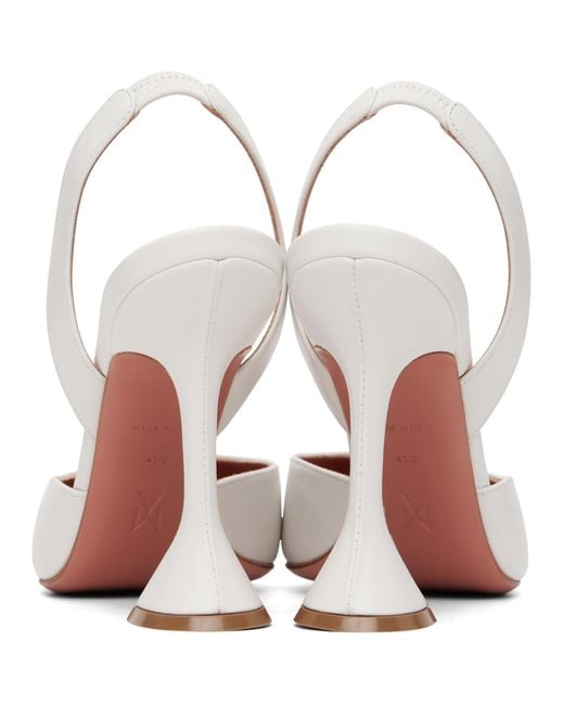 AMINA MUADDI White Holli Sling 95 Heels