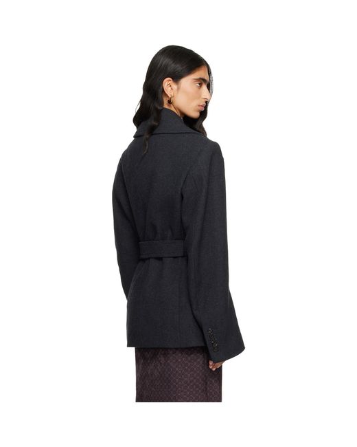 Dries Van Noten Black Brushed Coat