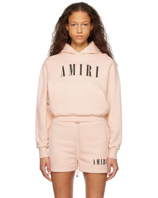 Pull à capuche rose à logo Amiri en coloris Pink