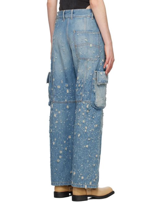 Acne Blue Distressed Jeans