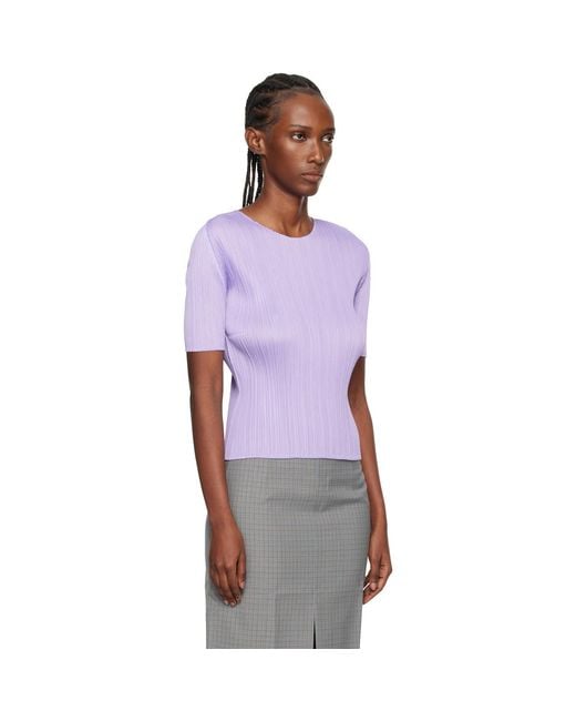 Pleats Please Issey Miyake Purple Monthly Colors April T-Shirt