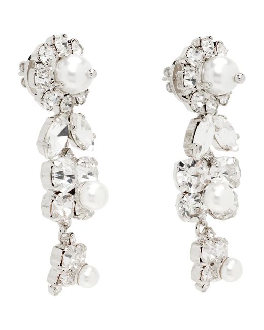 Simone Rocha White Daisy Cluster Earrings
