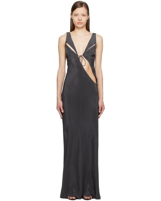 Christopher Esber Gray Triquetra Contoured Maxi Dress in Black | Lyst