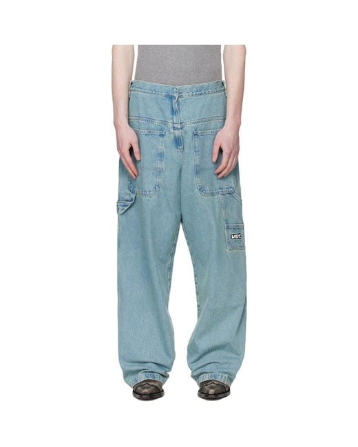 Vetements Blue Back-To-Front Hip-Hop Jeans for men