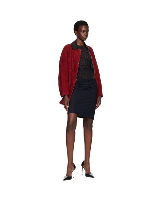 Nour Hammour Red Barn Suede Jacket