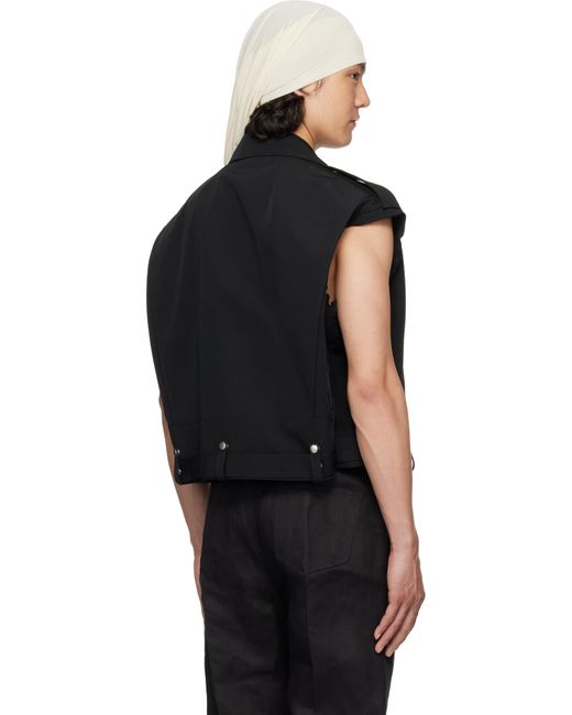 メンズ Rick Owens ブラック Hollywood Jumbo Bauhaus Stooges クロップド ベスト Black