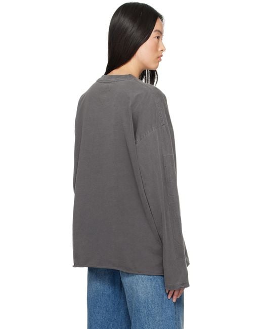 Ksubi グレー Sott Boyfriend 長袖Tシャツ Black
