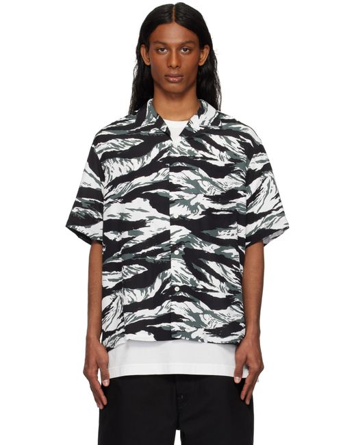 TAKAHIROMIYASHITA The Soloist Black Tiger Camouflage Shirt for men