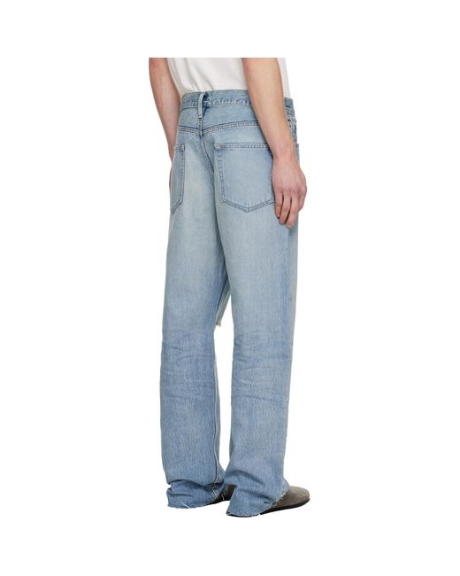 Fear Of God Blue Straight 'Revolution' Jeans for men