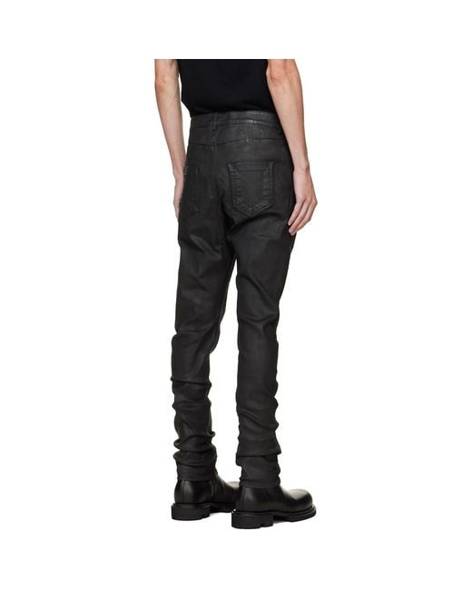 Rick Owens Black Tower Detroit Cut Jeans for men