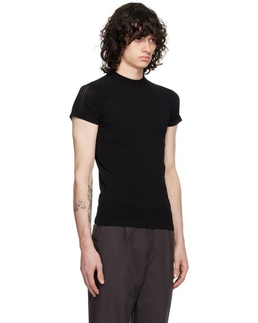 Hyein Seo Black Strap T-Shirt for men