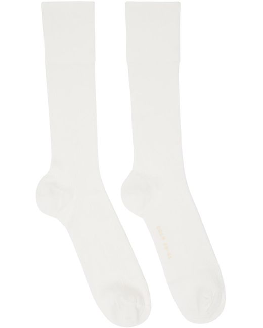 CDLP White Six-pack Mid Length Rib Socks for men