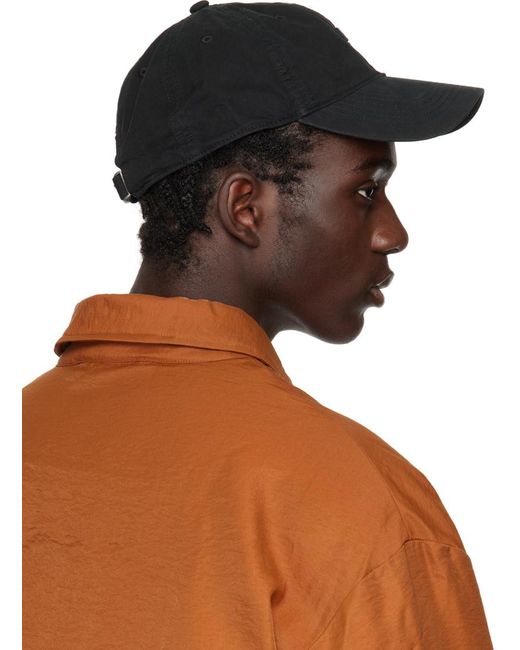 Acne Brown Black Micro Patch Cap for men