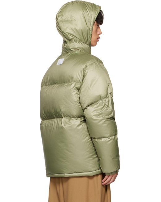 thisisneverthat Green Hooded Down Jacket for Men | Lyst