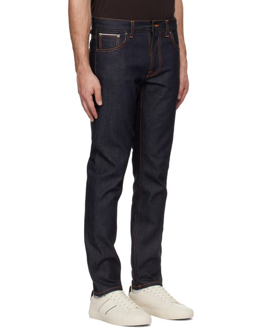 Nudie Jeans Black Lean Dean Jeans for men