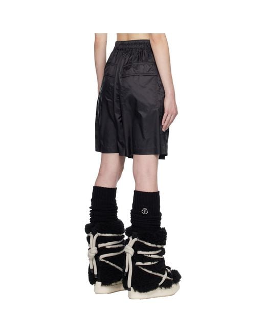Rick Owens Black Moncler + Kilt Shorts