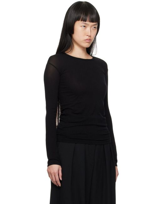Junya Watanabe Black Crewneck Long Sleeve Tshirt Lyst
