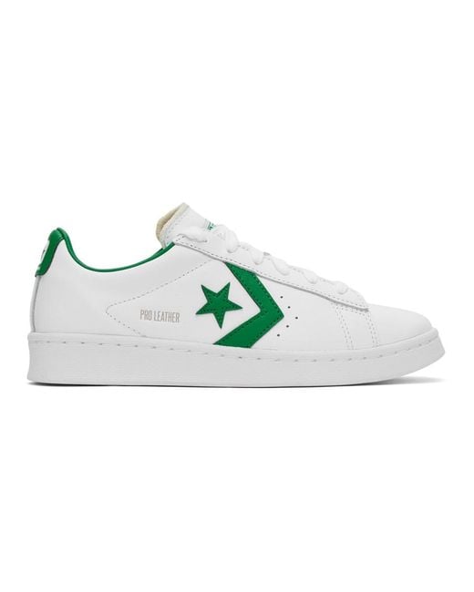 Converse Multicolor White And Green Leather Pro Og Sneakers for men