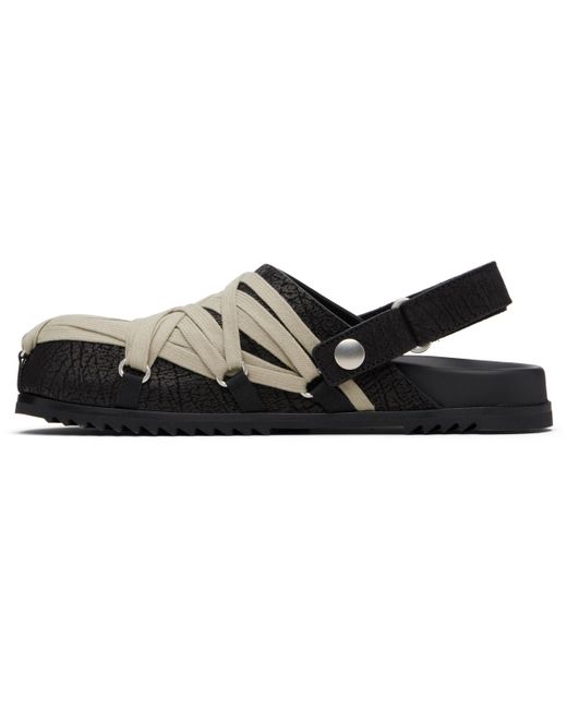 Rick Owens Black Concordians Granola Mule Loafers