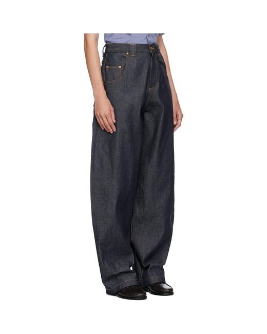 Willy Chavarria Blue Tapered Bad Girl Jeans