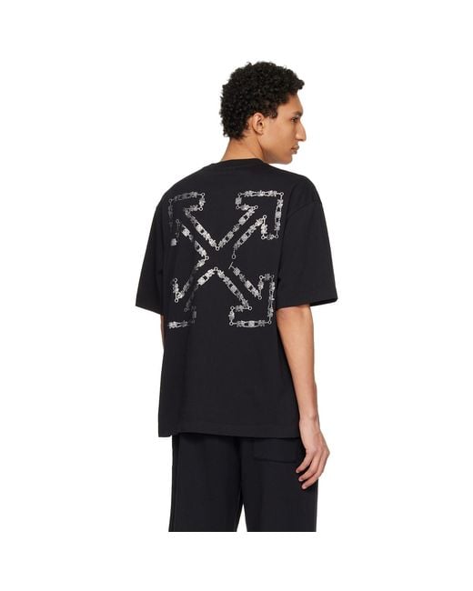 Off-White c/o Virgil Abloh Black Chain Arrow Skate T-Shirt for men