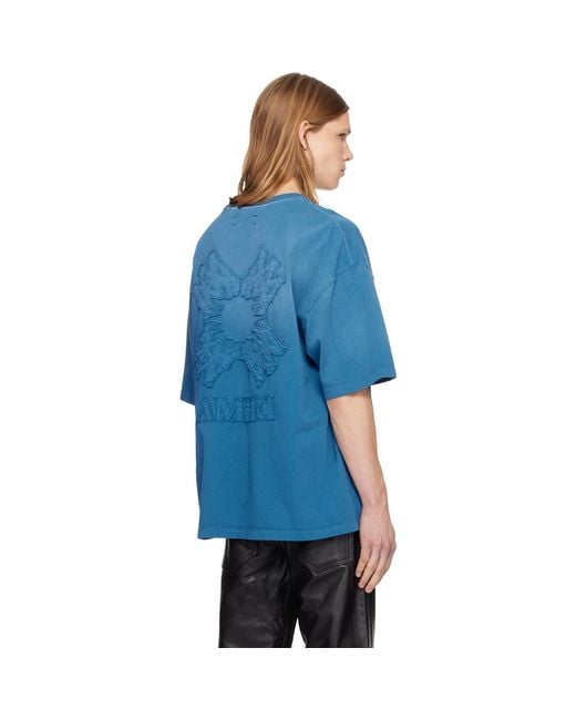 Amiri Blue Ma Quad Oversized T-Shirt for men
