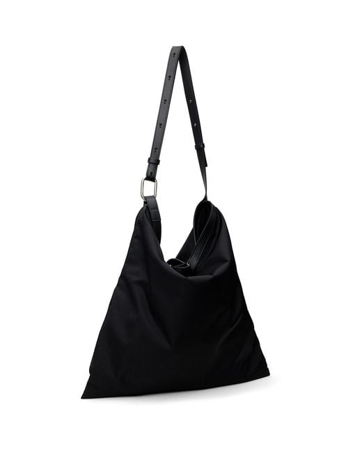 Jil Sander Black Soft Rolled Bag for men