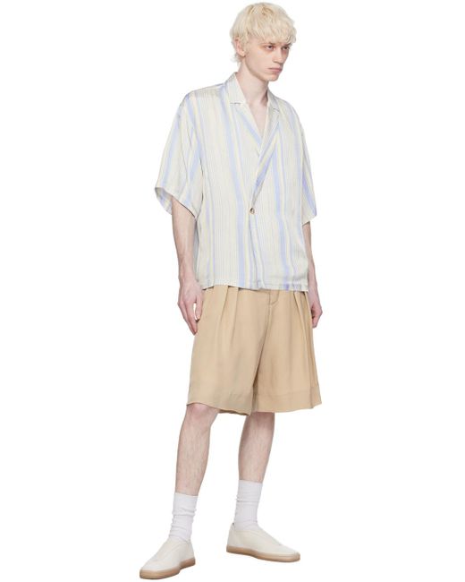 King & Tuckfield White Kingtuckfield Off- Notch Collar Wrap Shirt for men