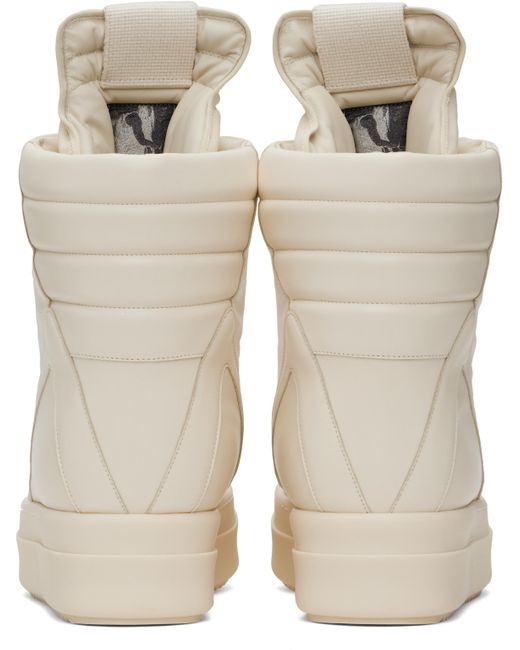 Rick Owens Natural Off- Porterville Mega Geobasket Sneakers for men