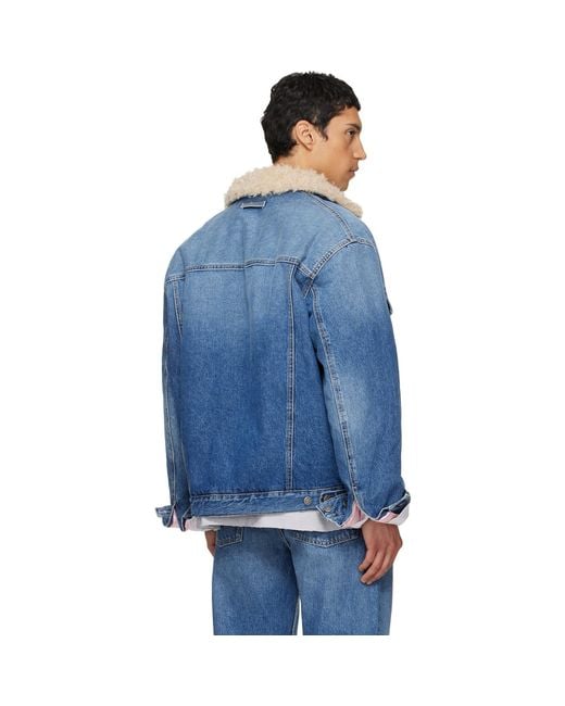 Acne Blue Faded Denim Jacket for men