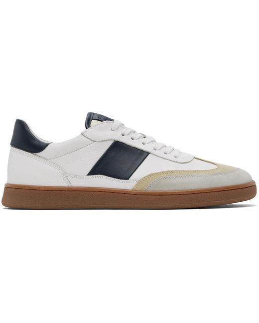 Baskets pillar court ii blanc et bleu marine Collegium pour homme en coloris Black