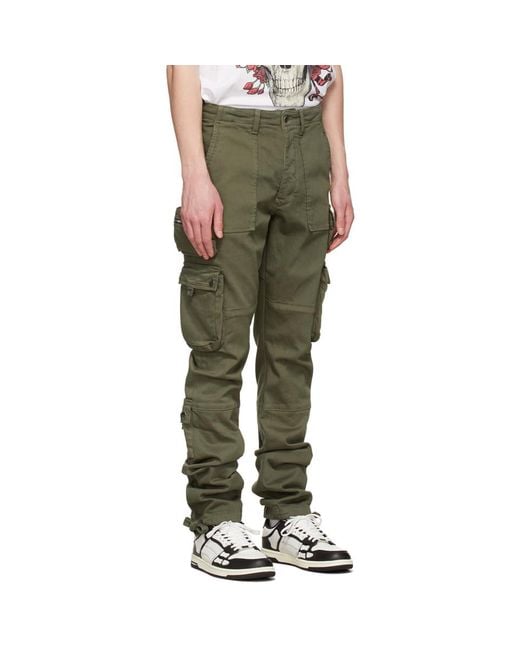 Amiri Cotton Khaki Tactical Cargo Pants 