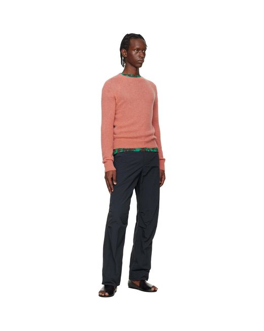 Dries Van Noten Black Taffeta Trousers for men