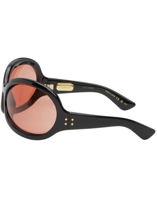 Gucci Black Oversized Oval Sunglasses for men
