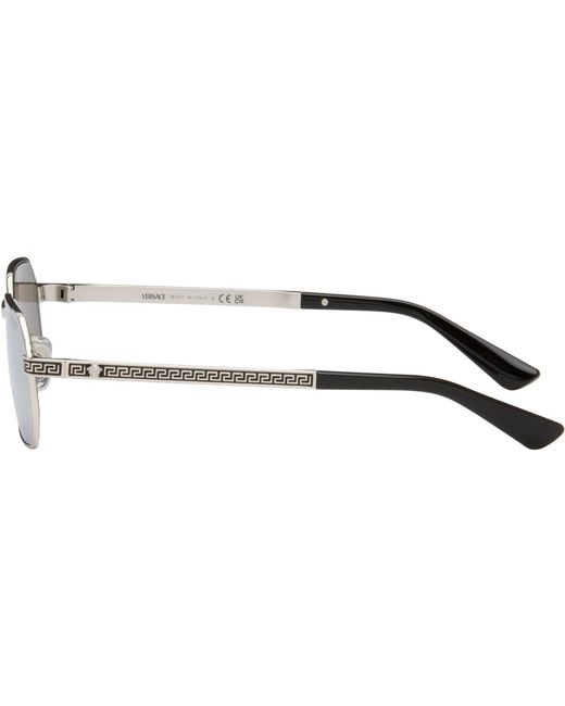 Versace Gray Greca Flow Sunglasses for men