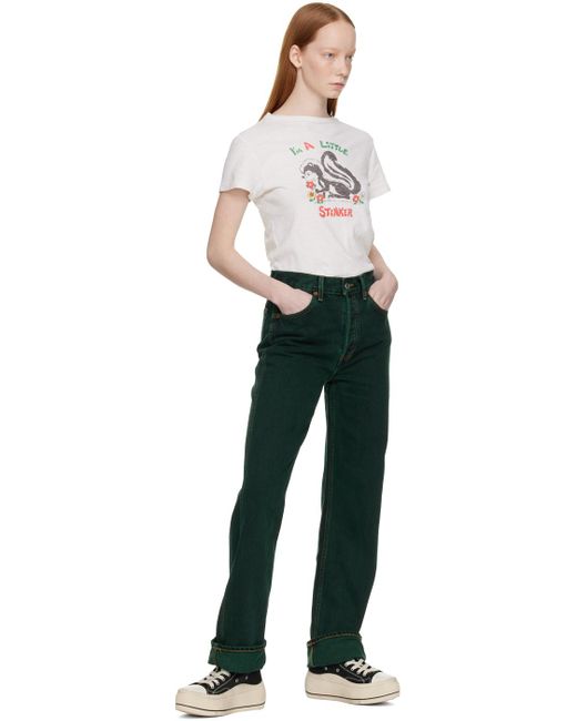 Re/done Black Green High-rise Loose Jeans