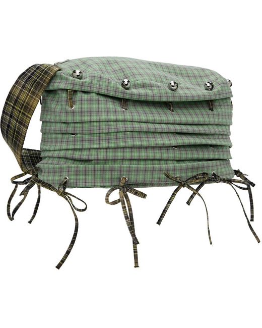Chopova Lowena Green Multicolor Scrunch Bag for men